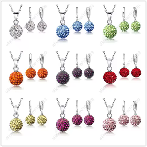 Ensemble de bijoux en argent regardé 925 pour femme