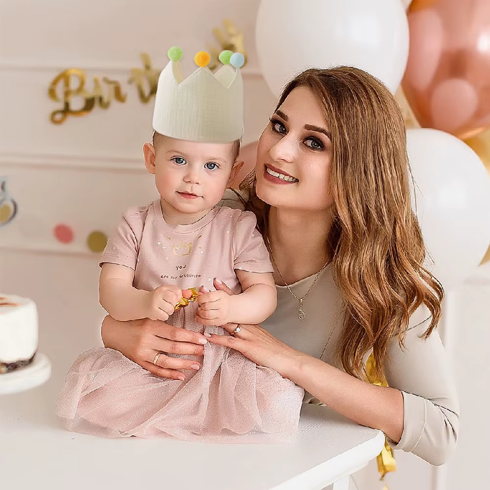 Chapeaux couronne de fête d'anniversaire pour bébé