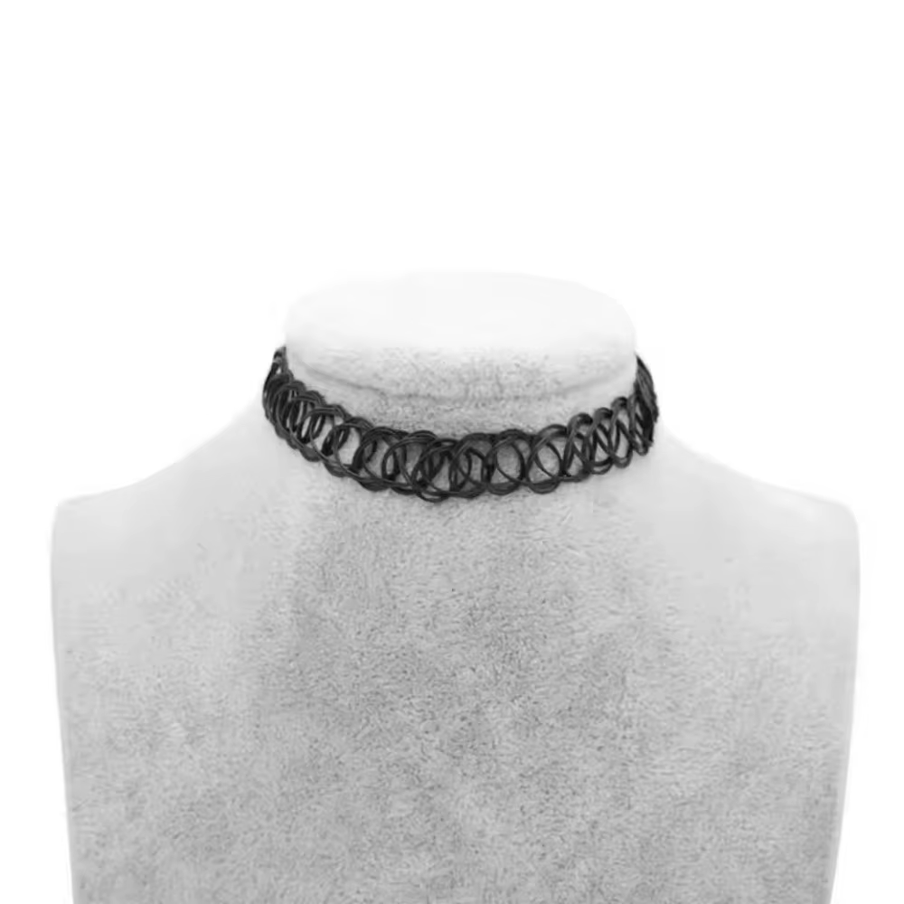 Collier ras du cou Vintage élastique tatouage tour de cou Multi couleur mode rétro