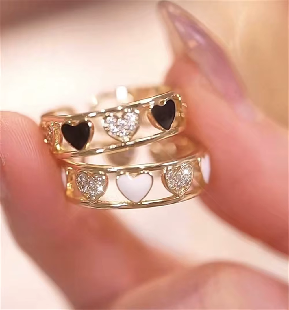 Bague Creuse de Luxe Brillante pour Femme