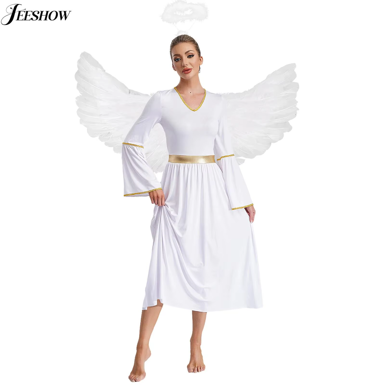 Costume d'ange 3 pièces pour femmes