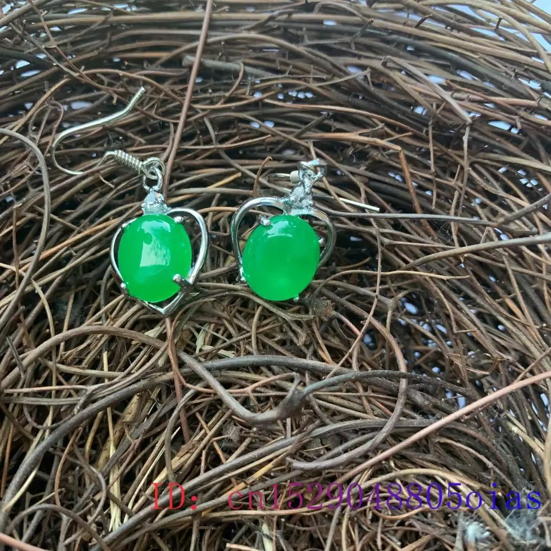 Boucles d'oreilles en Jade vert