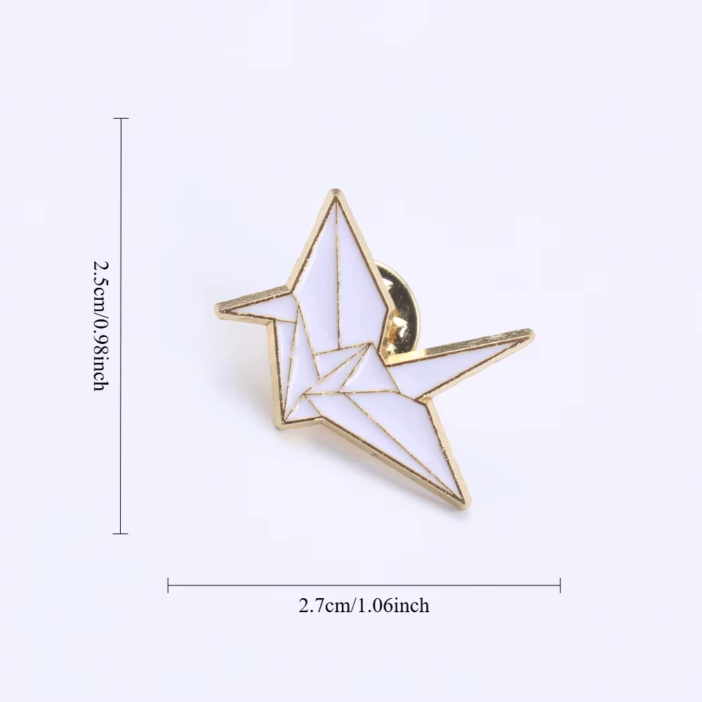 Broche étoile géométrique moderne" | Conception contrastée de ligne d'or | Bijoux de revers minimalistes pour