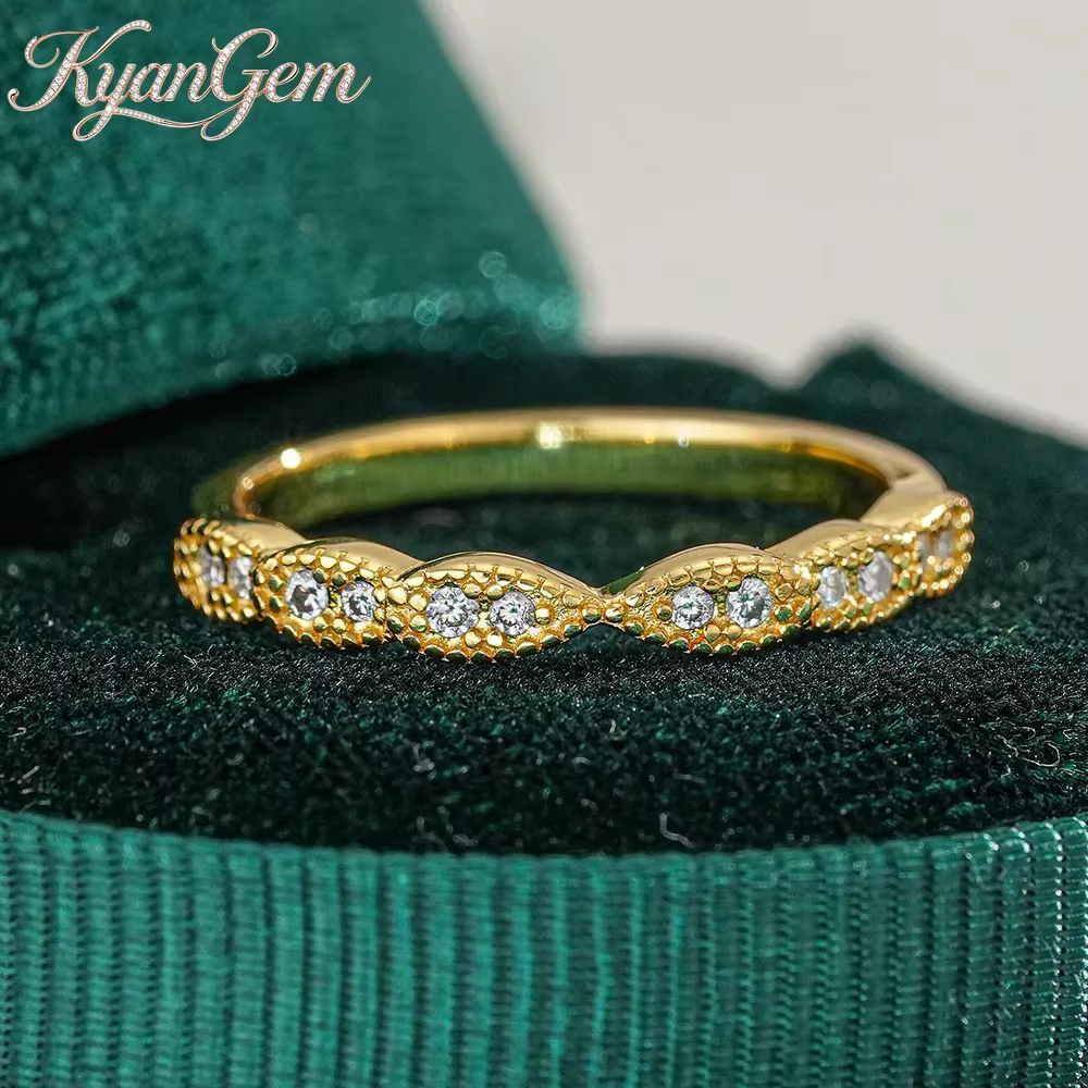 Ensemble de bagues élégantes en or 18 carats pour femmes