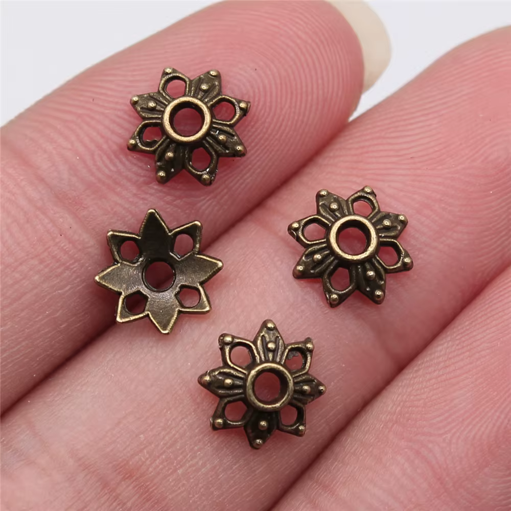 WYSIWYG 50 pièces 9x9mm casquettes de perles pour la fabrication de bijoux bricolage