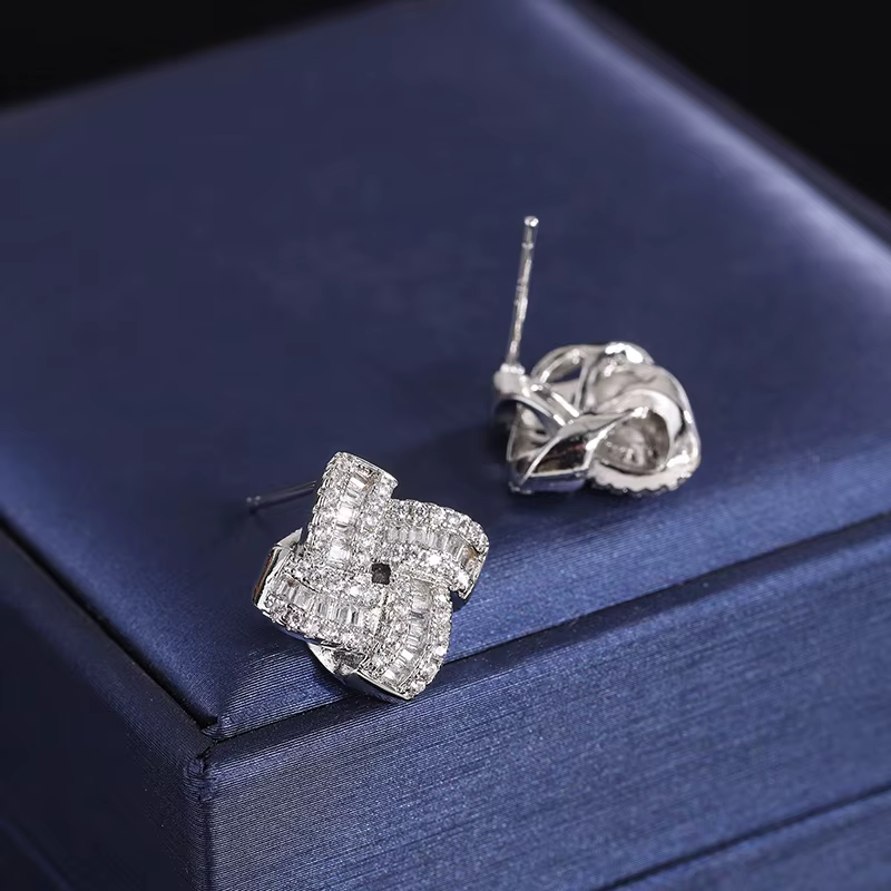 Boucles d'oreilles plaquées argent 925 pour femmes