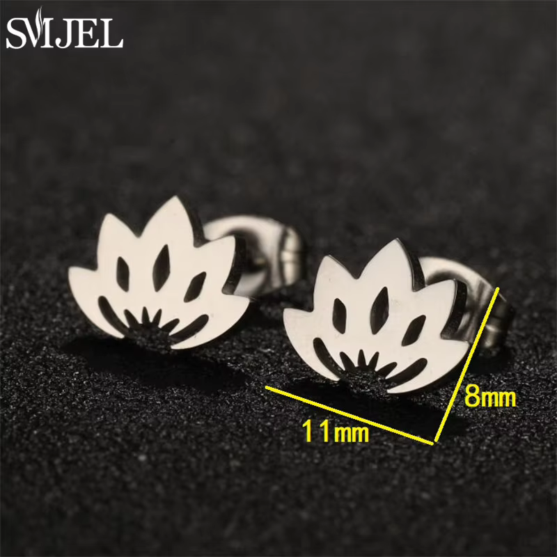 Boucles d'oreilles dorées en acier inoxydable pour femmes
