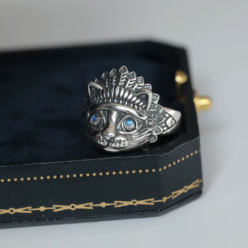 Bague unisexe en argent thaïlandais rétro pour femmes et hommes