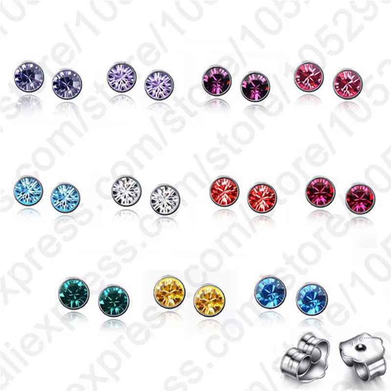 Boucles d'Oreilles CitroStone Colorées en Argent Sterling 925