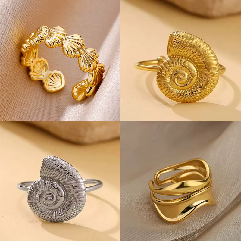 Bagues conque minimalistes Vintage pour femmes