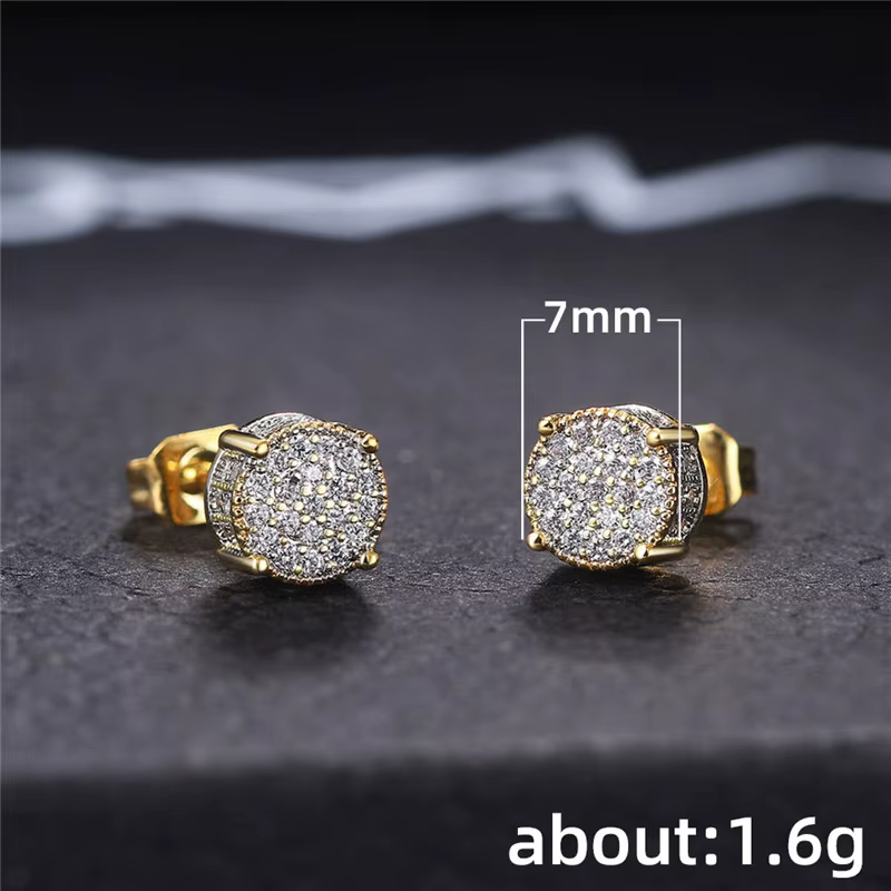 Huitan – boucles d'oreilles fantaisie de forme ronde