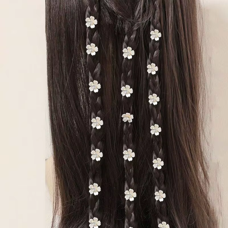 Anneau de cheveux de décor de fleur de biscuits pour des femmes