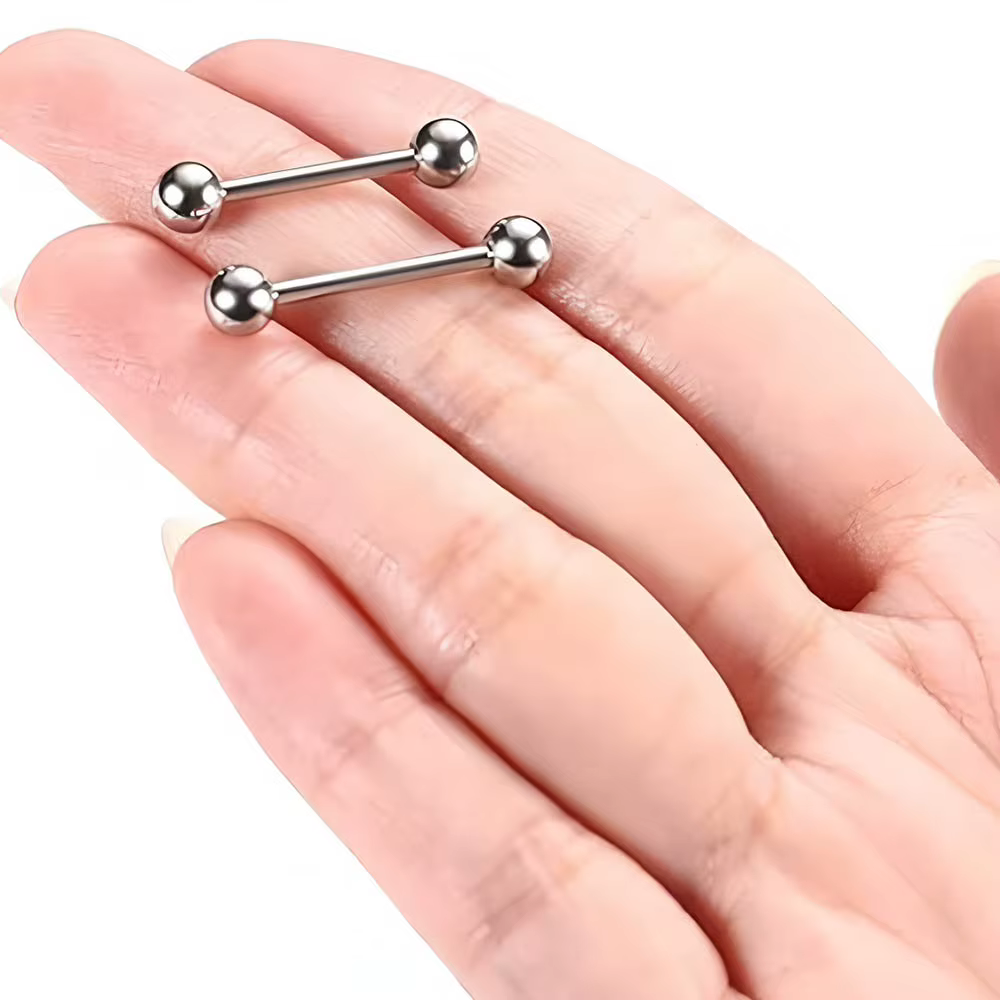 Ensemble de 6 boucles d'oreilles en acier chirurgical 16G (3/4/5mm)