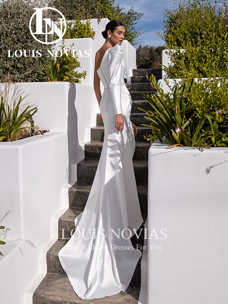 LOUIS NOVIAS robe De mariée sirène cuisse fendue ceintures