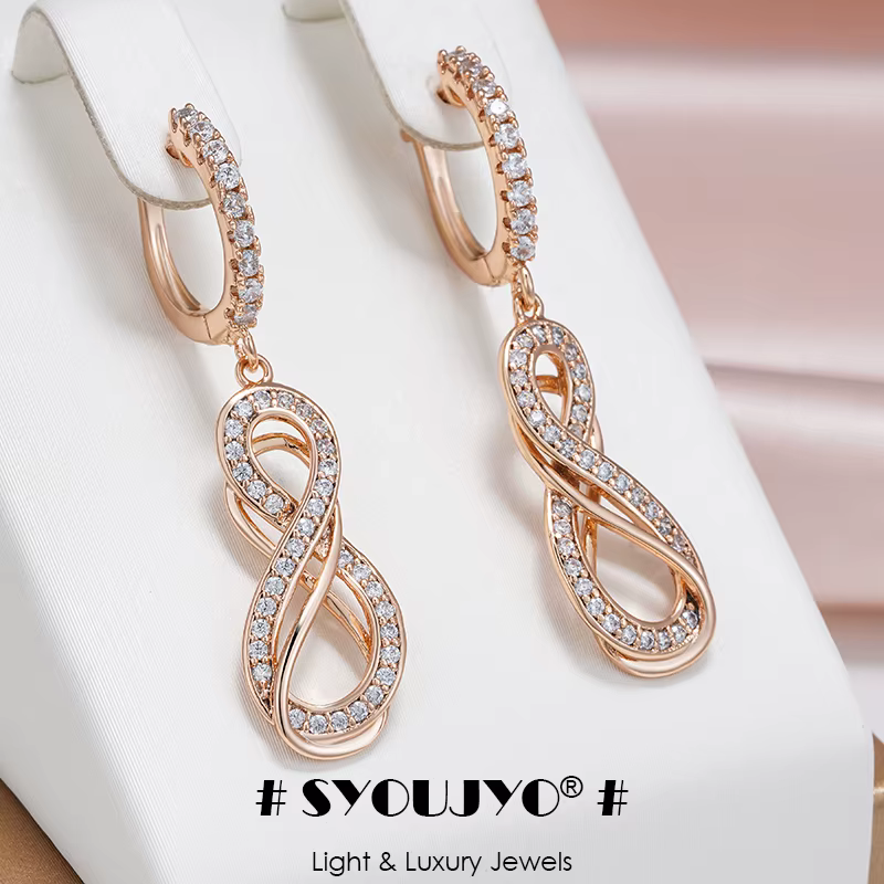 SYOUJYO – boucles d'oreilles en Zircon naturel brillant pour femmes