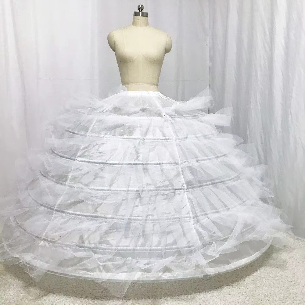 Jupon de Mariage de Styliste à Six Couches de Tulle Dur