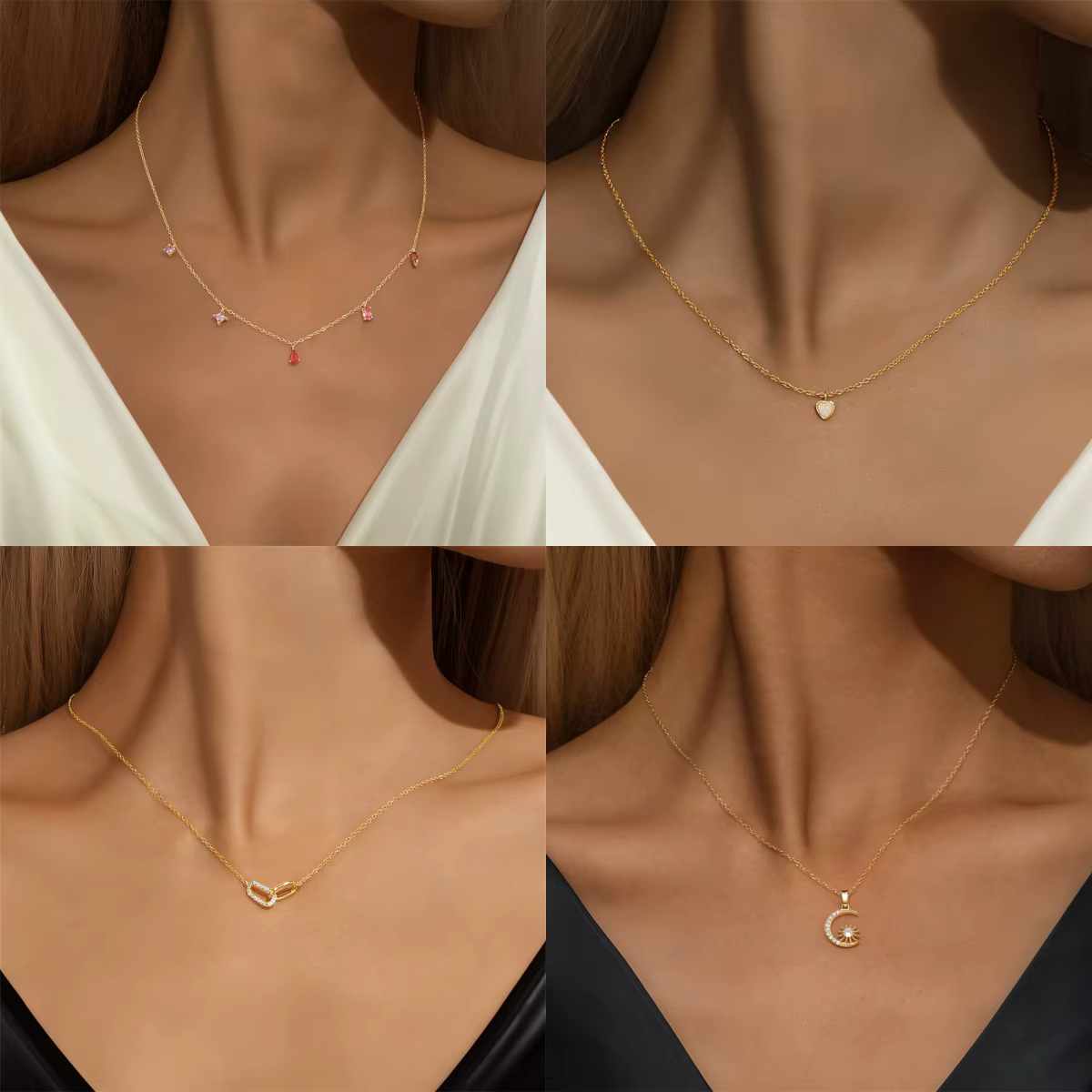 BOAKO Plata De Ley 925 collier pour femmes 2021 Bijoux sur le cou chaîne 12 couleurs pierres tour de cou clavicule