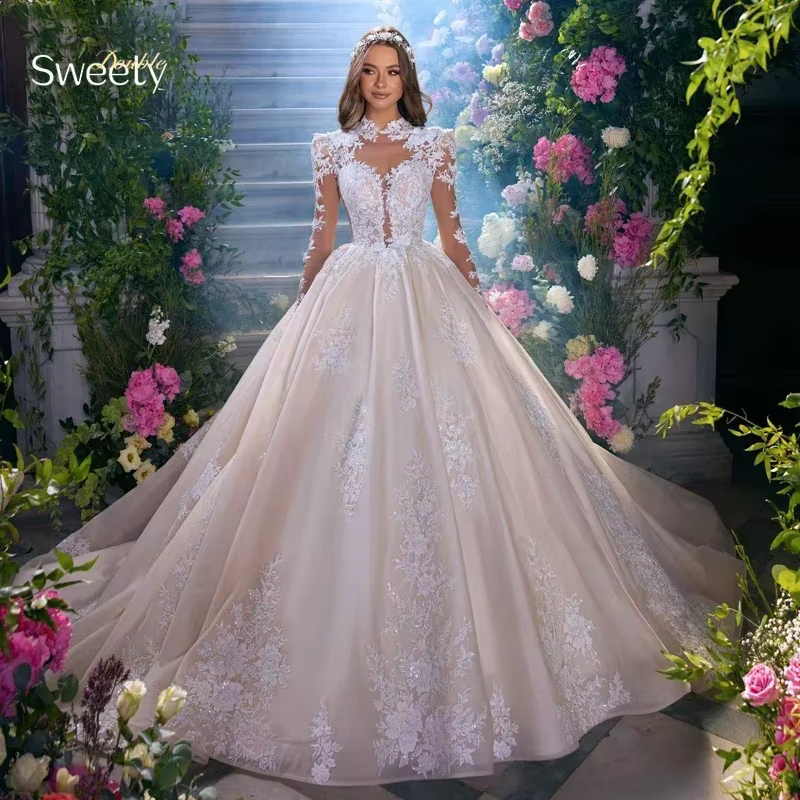 Robe De mariée De luxe en dentelle brodée