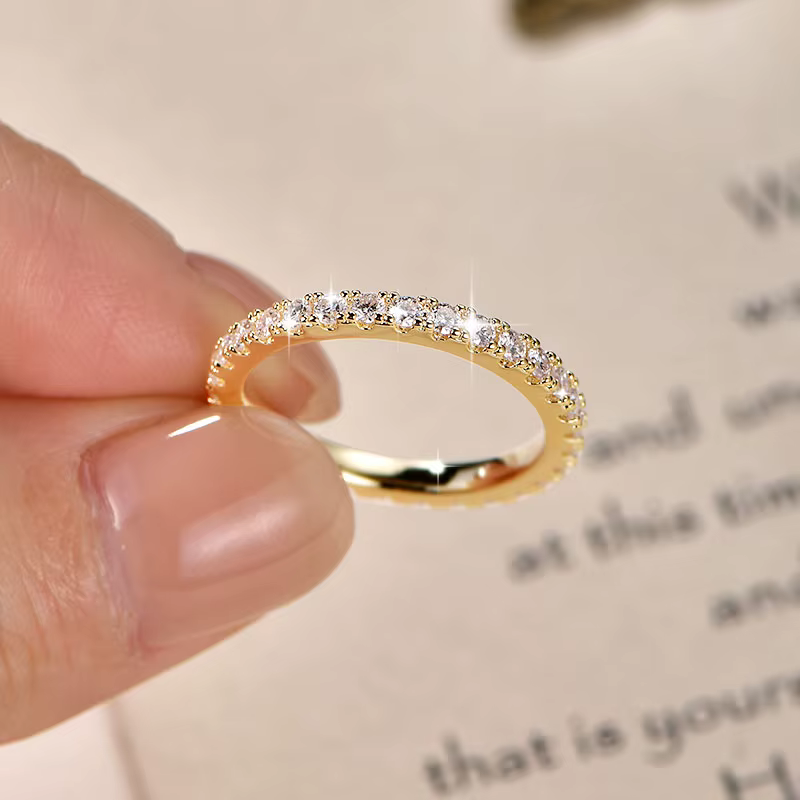 Bague de mariage en or 14 carats pour femmes