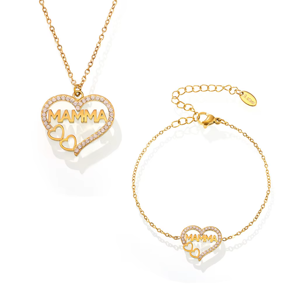 Amaiyllis-Ensemble collier et bracelet de clavicule en or 18 carats