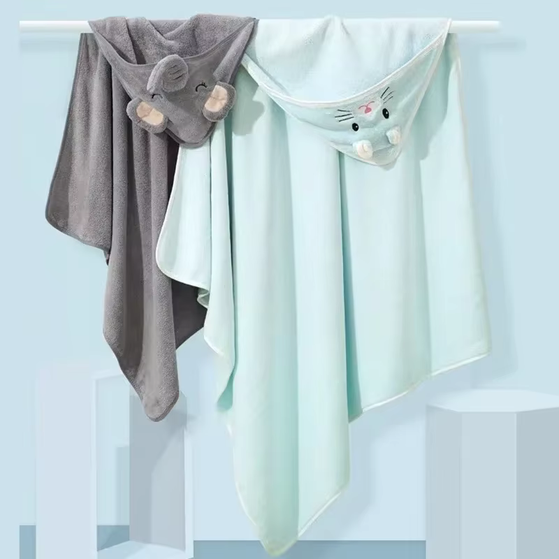 Peignoir de bain enfant en bas âge serviette pour bébé garçon fille couvertures emmaillotage avec capuche dessin animé