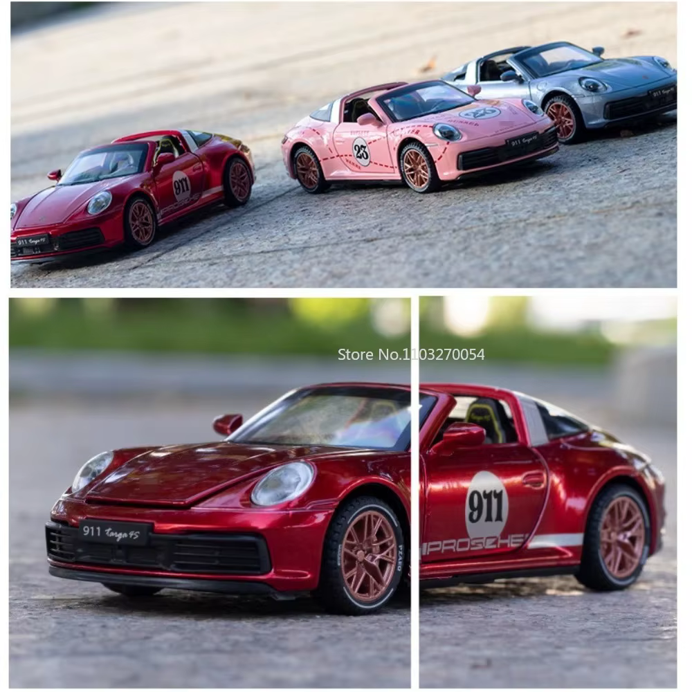 1:32 911 Targa 4S Cayenne moulé sous pression modèle alliage garçons jouets Miniature Supercar 4 portes ouvert véhicule à collectionner pour enfant jouet cadeaux