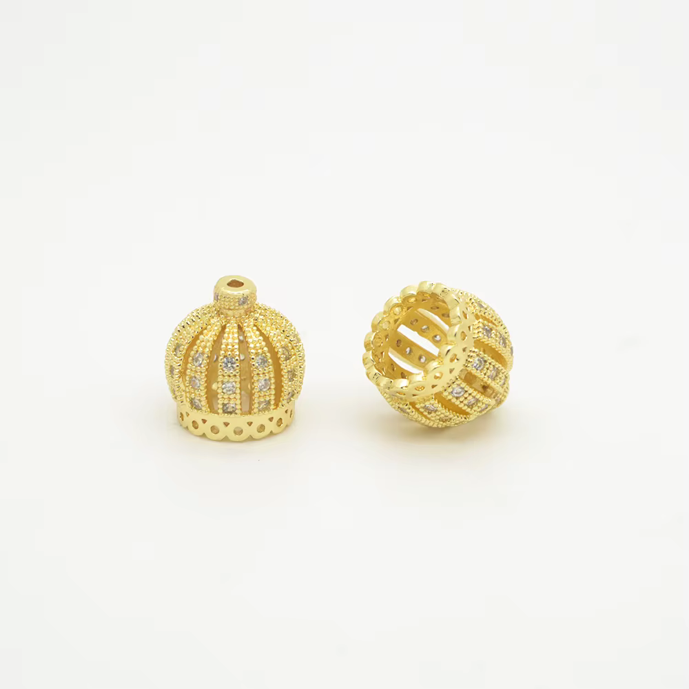 Perles d'espacement couronne creuse pour bricolage