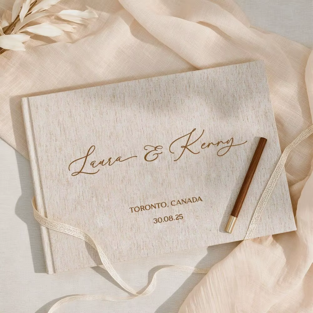 Livre d'or de mariage personnalisé