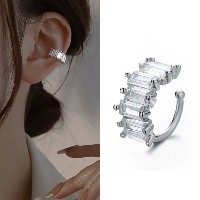 A Girl – boucles d'oreilles carrées irrégulières en Zircon pour femmes