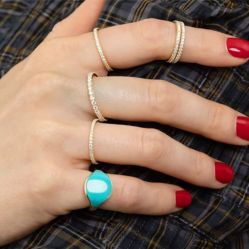 Bagues en Zircon Micro pavé pour femmes