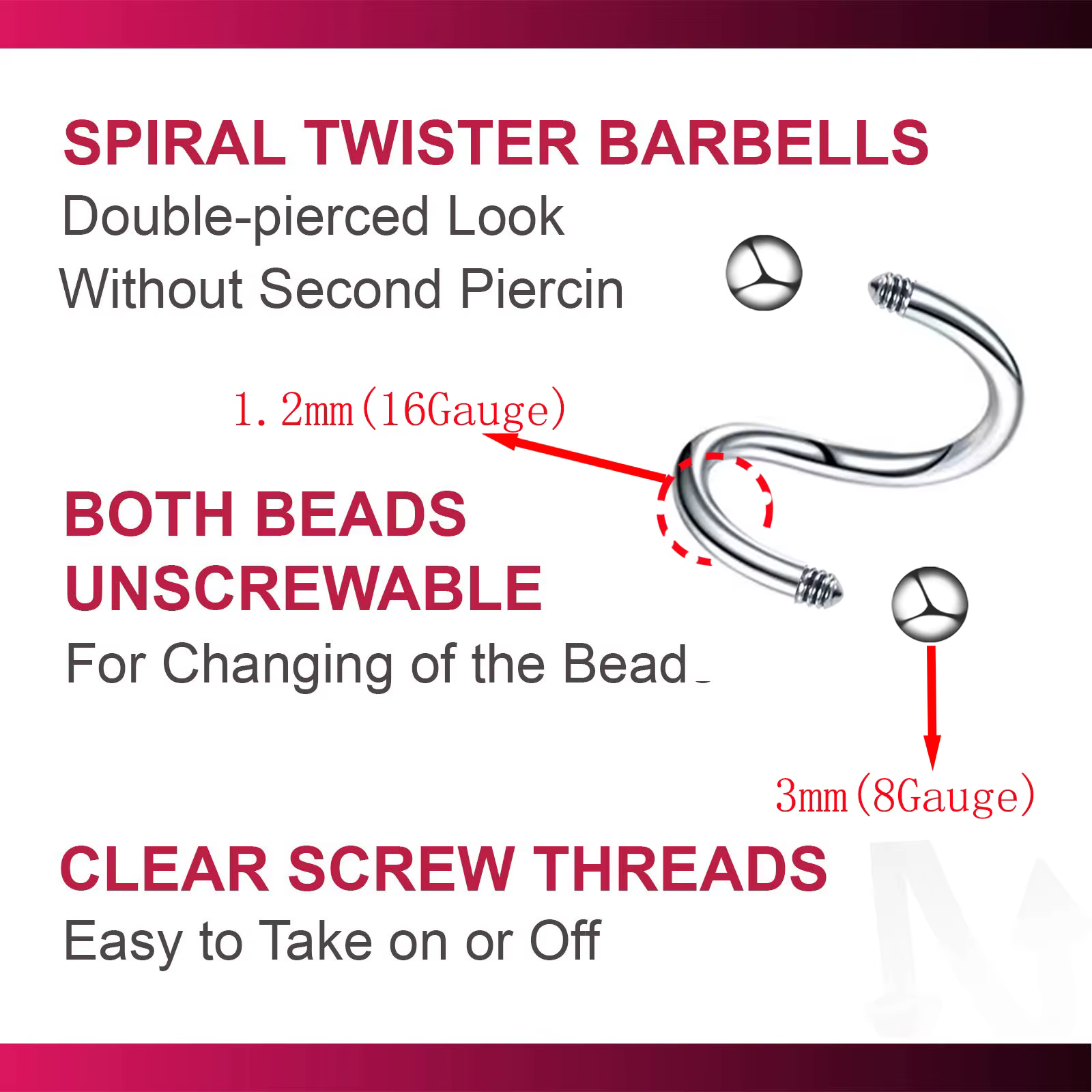 Boucles d'oreilles en spirale pour femmes