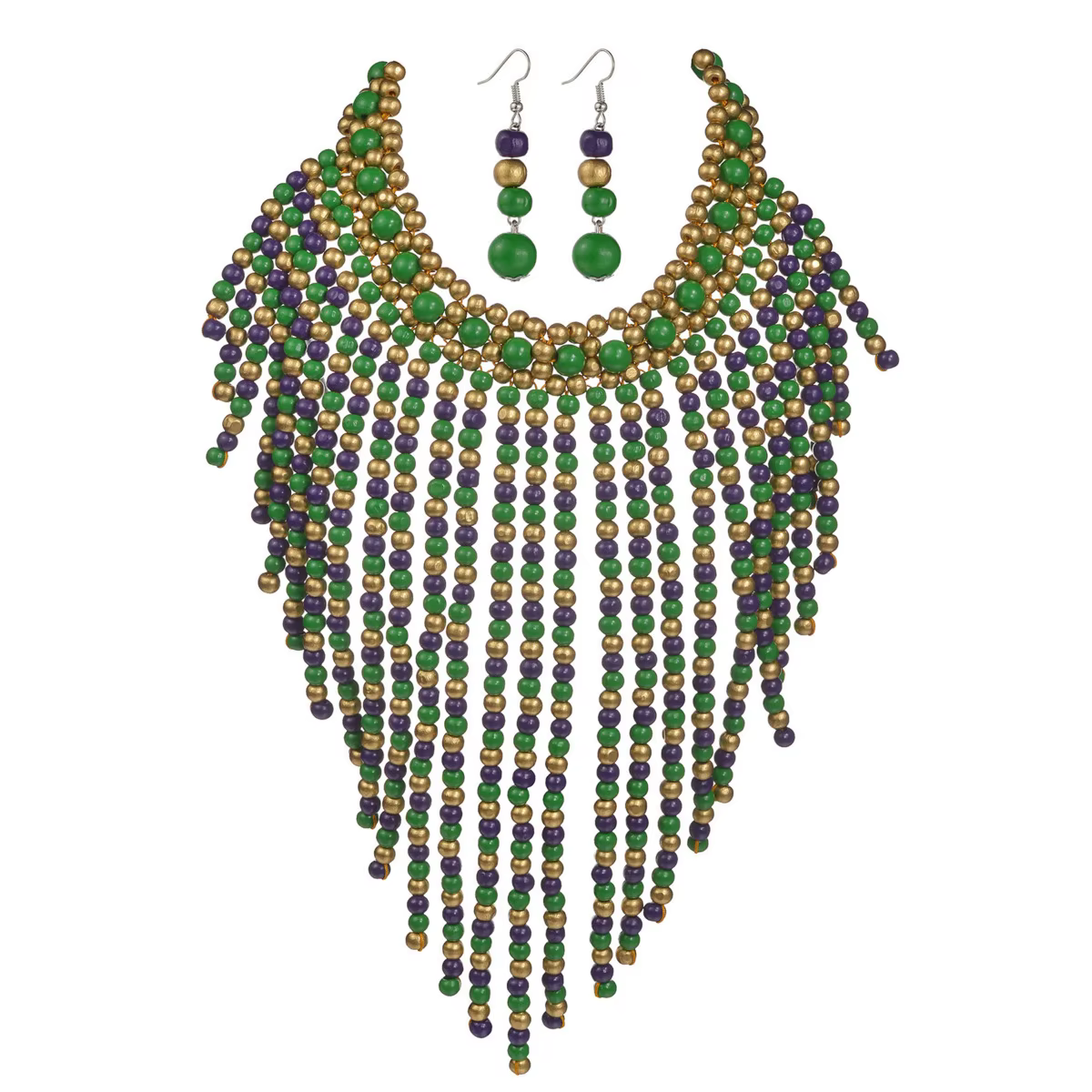 Ensemble collier et boucles d'oreilles tendance