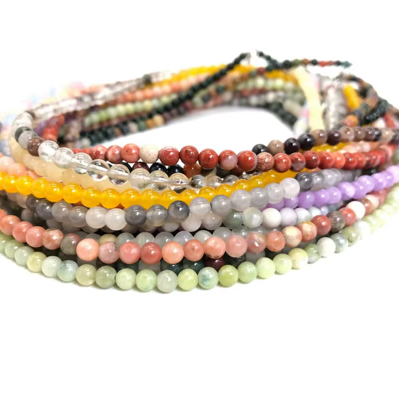 2025 Simple 4MM pierre naturelle cristal quartz femmes Sautoirs collier Steampunk classique bohême bijoux Femme livraison directe