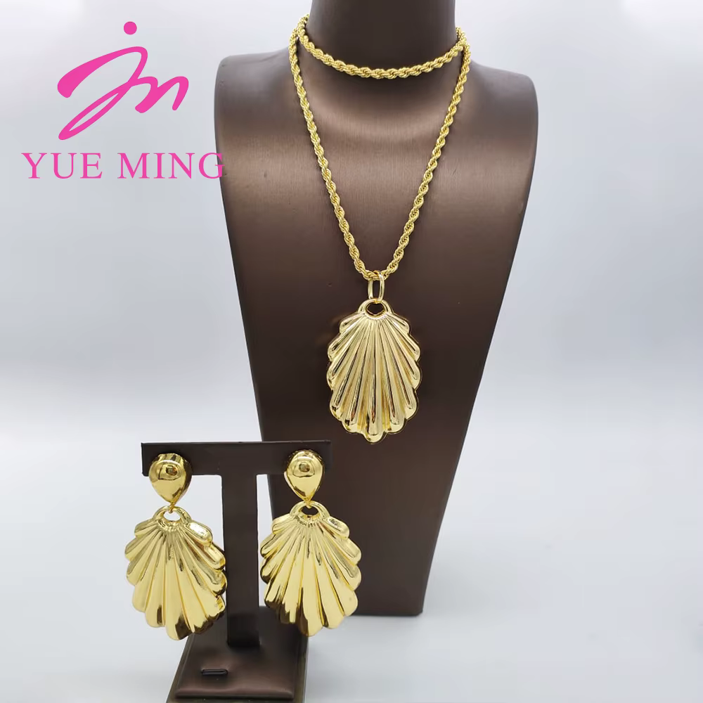 YM – ensemble de bijoux en cuivre pour femmes boucles d'oreilles pendentif collier à la mode romantique vêtements