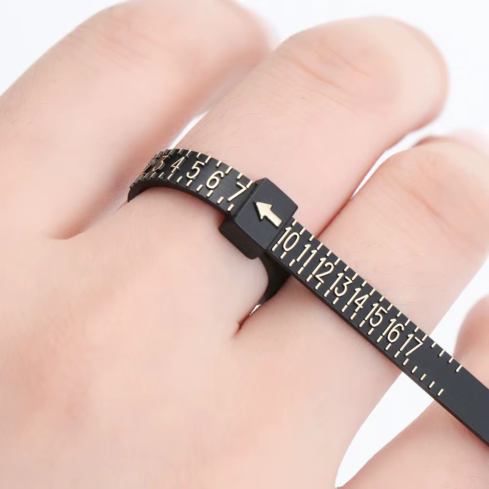 Tailles de haute qualité A-Z UK/US/EU/JP blanc/noir véritable testeur bague de mariage jauge de bande