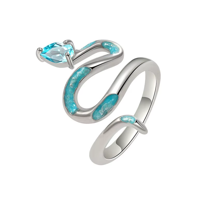 BF CLUB-Bague ouverte ajustable en argent pour homme et femme