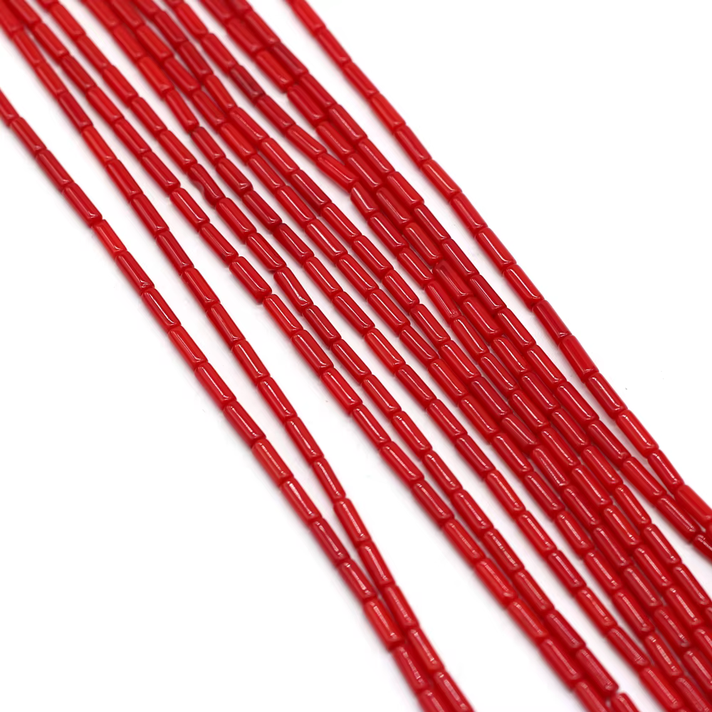 Perles Naturelles Rouges pour Colliers et Bracelets