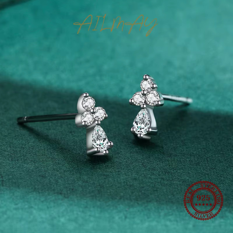 Ailmay-Boucles d'oreilles géométriques minimalistes pour femme