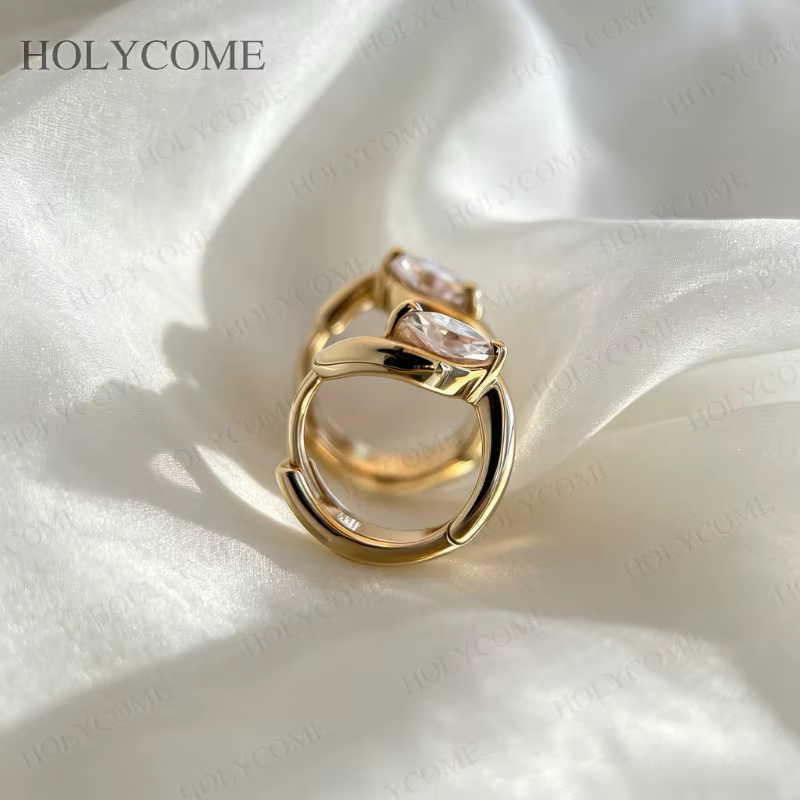 Boucles d'oreilles créoles en moissanite pour femme, en argent sterling S925, bijoux élégants et polyvalents, avec diamants en moissanite