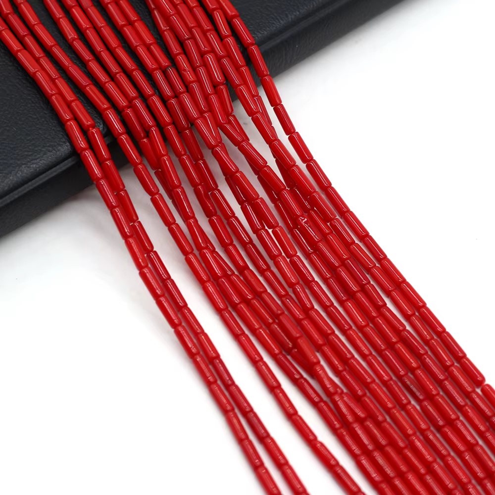 Perles Naturelles Rouges pour Colliers et Bracelets