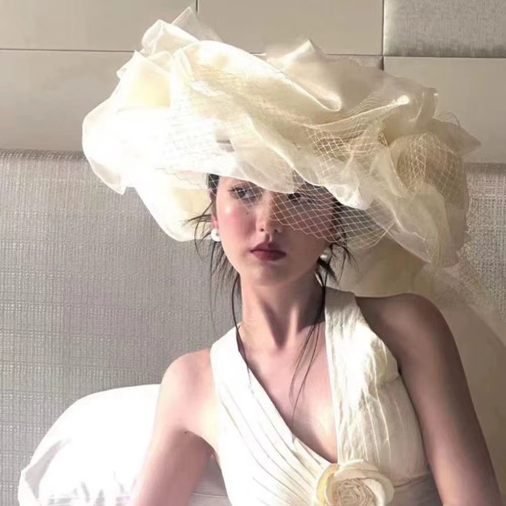 Coiffe de mariée de style français romantique