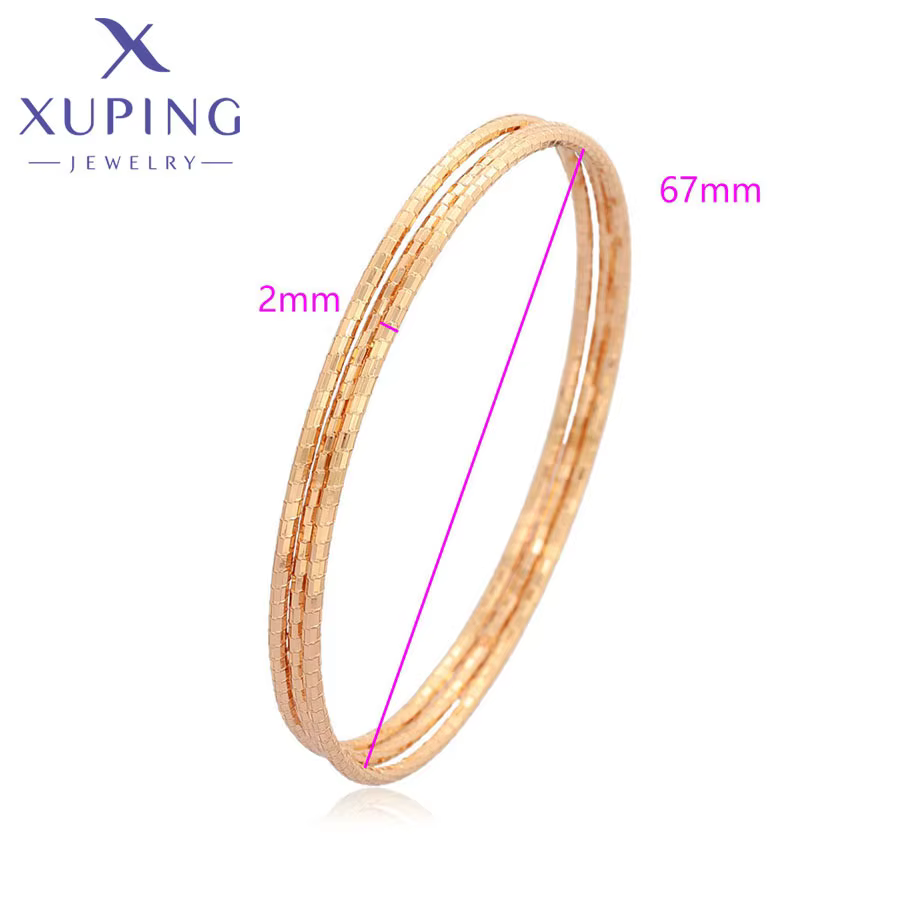 Xuping-Ensemble de bracelets plaqués or 67mm pour femmes