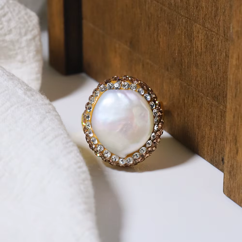 GLSEEVO – bagues baroques en perles d'eau douce pour femmes