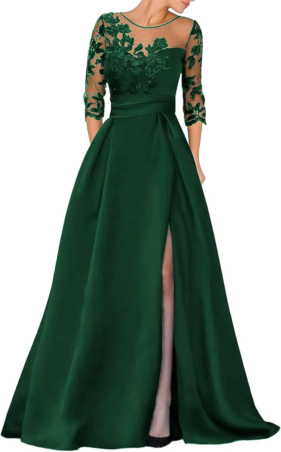 Robe de soirée élégante en satin sur mesure