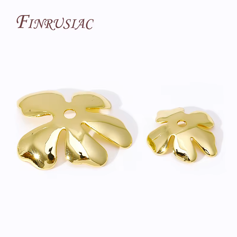 Embouts pour bijoux en laiton plaqué or 18 carats