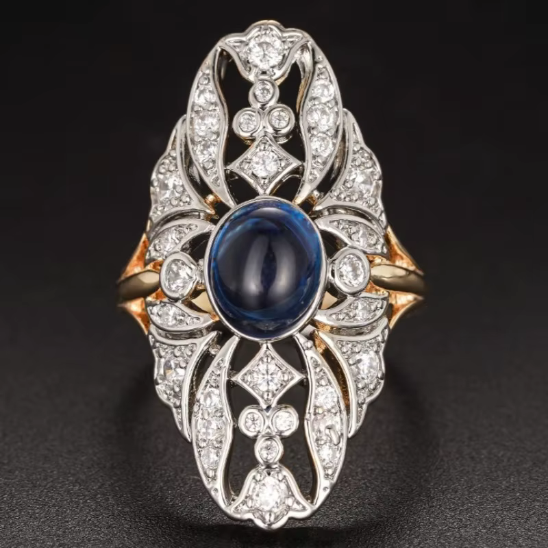 Bague pour femme en zircone synthétique de luxe