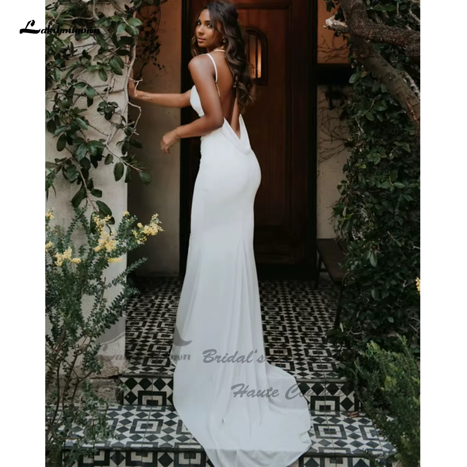 Yanshmigown-Robes de mariée sexy pour femmes