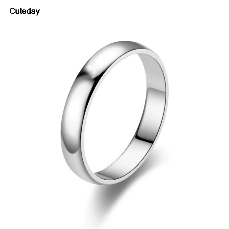 Bague en titane simple pour femmes et hommes, alliances polies, acier inoxydable, prévention des allergies, bijoux de doigt de couple, cadeaux, 6mm, 4mm