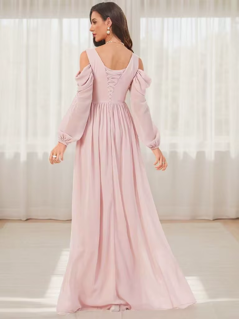 Robes de demoiselle d'honneur à épaules dénudées pour femmes