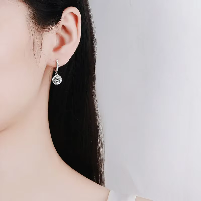 Boucles d'oreilles rondes en argent Sterling 925 pour femmes